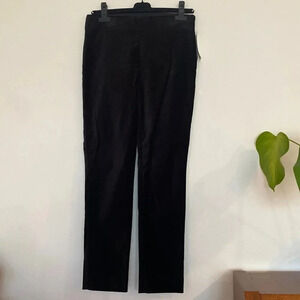 RALPH Lauren NWT velour pants slacks size 2 elastic waist band side zip tapered